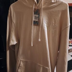Surf Style Cream Hoodie Small Unisex